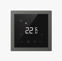 KNX/EIB Panneau de commutateurs de scène de maison intelligente à 4 touches avec contrôle de température en métal