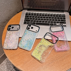 <span class=keywords><strong>Funda</strong></span> de Teléfono Translúcida con Diseño Floral que Brilla en la Oscuridad para 17 Pro Max, Diseño Quicksand 16, 15 Export Luminosa - Product Image 1