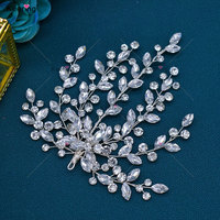 WHD-069 feuilles conception coudre femmes tissu chapeau strass cristal patchs pour robes de mariée vêtements