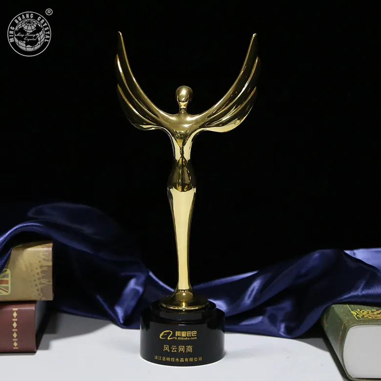 MH-NJ00467 mezuniyet hediyelik eşya melek trophy kristal Matel ödülleri