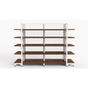 Metal Frame Knock-down <b>Heavy</b> <b>Duty</b> Double-sided Freestanding Adjustable Cold-rolled Steel & Wood Wooden Tiers Rack From Vietnam - Product Image 4