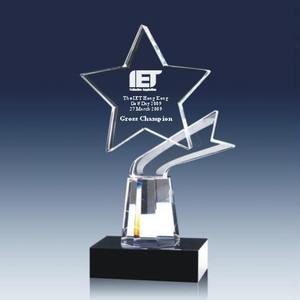 Trophée en cristal courbé en forme de femme artistique pour les récompenses féminines dans les domaines sportif et culturel - Product Image 4