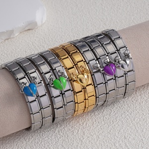 Popular Magnetic Heart Italian Charm <b>Bracelet</b> Stainless Steel Gold Silver Glow Luminous Italian Charm Magnetic Heart - Product Image 1