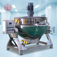 Marmite de cuisson industrielle en acier inoxydable robuste, chauffage électrique, marmite à agitation à double enveloppe, capacité 50L-500L pour l'industrie alimentaire