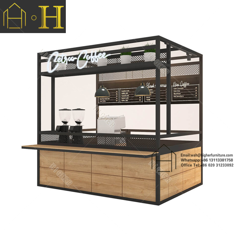 Manufacture supply Lovely Ice Cream Shop Counter Design indoor coffee kiosk