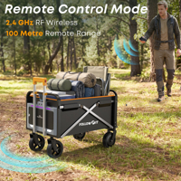 Carrello da Campeggio Pieghevole FollowFit X2 con Funzione di Seguimento Visivo AI Migliorata, Controllo Remoto fino a 100m, Ricarica USB, Ideale per Riunioni all'Aperto