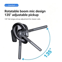 Auriculares Inalámbricos de un Solo Lado A6, Micrófono Fijo, IPX6, con Estuche de Carga con Pantalla Digital y Adaptador de 2.4G