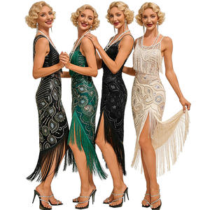 Bahar Kaşmir 1920'ler Gatsby Payetler Püskül Elbise Avrupa Amerikan Retro Latin Dans Gösterisi Kostüm Balo Parti Elbise - Product Image 5