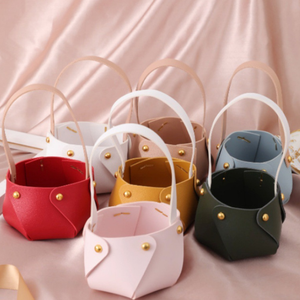 بو الجلود الزفاف مربع الحلوى حامل الحلوى حقيبة حلويات منظم الحلوى هدية للضيوف - Product Image 1