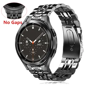 Stainless Steel Band for Samsung Galaxy Watch 7 Classic 43mm 47mm Watch4/5 40 44mm 42 46mm No Gap Bracelet for Watch 5 Pro 45mm