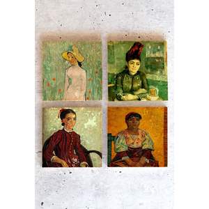 Juego de 4 Posavasos de Piedra Vincent Van Gogh VanGogh01 Posavasos Promocionales Premium Turquía 3 - Product Image 1