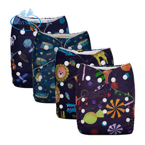 Babyshow personnalisé microfibre bébé couches lavables doux respirant <span class=keywords><strong>lavable</strong></span> réutilisable simple rangée boutons-pression imprimé conception en gros - Product Image 1