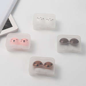 Bonito estuche para lentes <span class=keywords><strong>de</strong></span> contacto <span class=keywords><strong>de</strong></span> dibujos animados con <span class=keywords><strong>pinzas</strong></span> y soporte, diseño a prueba <span class=keywords><strong>de</strong></span> fugas para niños y adolescentes, caja contenedora con logotipo personalizado - Product Image 3