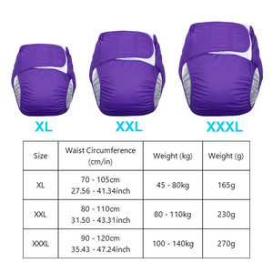 <span class=keywords><strong>Couche</strong></span> adulte lavable directe d'usine enveloppement d'incontinence <span class=keywords><strong>urinaire</strong></span> en tissu respectueux de l'environnement pour hommes et femmes - Product Image 2