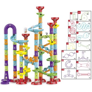 KSF stelo 2025 blocchi di apprendimento educativo marmo <span class=keywords><strong>Run</strong></span> Set 113 pz costruzione di plastica blocchi di costruzione per bambini Maze giochi di corsa giocattoli - Product Image 6