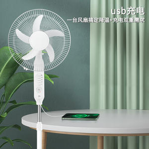 Ventilateur sur pied solaire Midea 14503 blanc avec réglages multiples et fonction minuterie pour la maison et la chambre - Product Image 3