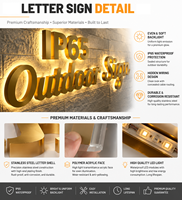 Letreros Personalizados de Fábrica, Letreros Personalizados Directos con Certificación UL/CE 304, Diseño Rápido en 20 Minutos, Letreros Luminosos