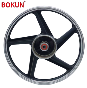 Rines de Motocicleta <span class=keywords><strong>BOKUN</strong></span> Serie 1.6x18 Pulgadas, Delanteros y Traseros, de Cinco Radios, de Aleación de Aluminio Forjado Negro - Product Image 5