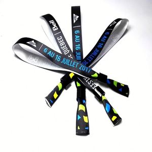 Bracelets en satin personnalisés avec logo OEM pour l'identification lors de festivals de musique - Product Image 1