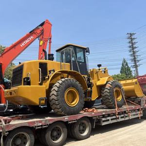 Used CAT966H 2022 Wheel Loader Cummins Engine 9 Ton Rated <b>Load</b> 75 KW Power Yellow Heavy Duty Construction Equipment - Product Image 1