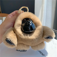 Grosir Gantungan Kunci Bulu Kelinci Asli 100% Lucu, Gantungan Kunci Mobil King Kong Gorilla, Liontin Tas, Gantungan Kunci Boneka, Perhiasan Hadiah