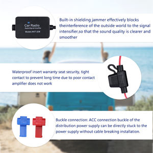 <span class=keywords><strong>Amplificador</strong></span> de Señal de <span class=keywords><strong>Antena</strong></span> de Radio FM Universal para Automóvil con Fuente de Alimentación de 12 V - Product Image 4