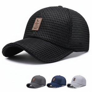 Visiera parasole da uomo cappello da pesca da Baseball Design a rete ventilato per attività all'aperto - Product Image 1