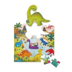 Children's The Lovely Dinosaur Wooden Jigsaw Puzzles Country Games Educational Toys for kids learning