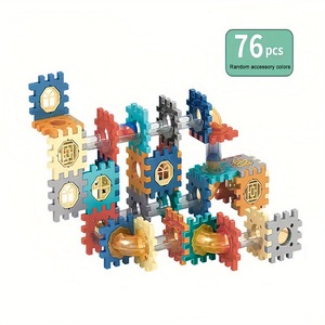 76 adet kök mermer yarış pisti eğitim mermer labirent oyunu yapı taşları kiti DIY mermer çocuklar için blokları çalışır - Product Image 1