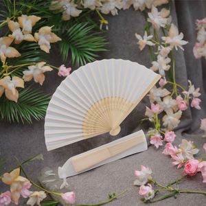 Lightweight Custom Folding Fabric Hand Fans Unique Design for Weddings Bamboo Crafts <b>Gift</b> - Product Image 1