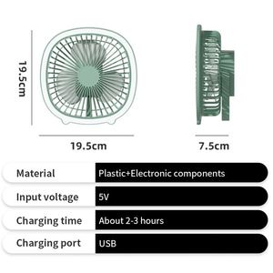 Mini Ventilador de Escritorio Multifuncional Personalizado, Ventilador de Aire Ajustable de Mano con Luz - Product Image 4