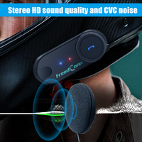 Casque d'intercom pour moto FreedConn T COM VB avec technologie avancée de réduction du bruit, étanche IP65, portée de 800 m