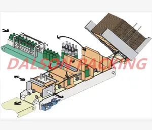 Máquina envasadora de media bandeja, embalaje de latas de bebida, caja de cartón de lata de aluminio