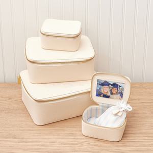 Boîte <span class=keywords><strong>photo</strong></span> en cuir de marque OEM pour événements, étui <span class=keywords><strong>photo</strong></span> souvenir en cuir personnalisé imprimé, étui de voyage, trousse de toilette, étui à maquillage - Product Image 5