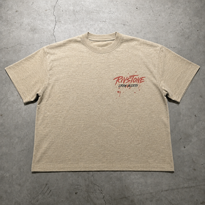 OEM 280Gsm <b>White</b> Cotton Oversized T-shirt Boxy Cropped Vintage Distressed Graphic <b>Tee</b> Streetwear Custom Size Tag Men T Shirt - Product Image 2