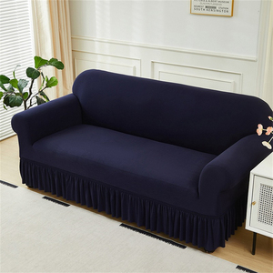 Housses de <span class=keywords><strong>canapé</strong></span> élastiques modernes de couleur unie, bord de jupe, <span class=keywords><strong>housse</strong></span> de <span class=keywords><strong>canapé</strong></span> extensible antidérapante pour le salon <span class=keywords><strong>1</strong></span> <span class=keywords><strong>2</strong></span> <span class=keywords><strong>3</strong></span> 4 places - Product Image 5