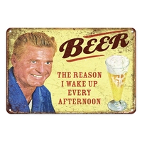 Plaque en étain sur mesure, Vintage, chic, en métal, bière, rustiques, 1 pièce