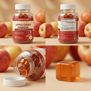 Appelazijn Gummies 1500mg per portie Ondersteunt de spijsvertering & darmgezondheid Veganistisch voor volwassenen 60 Gummies Voedingssupplement OEM/ODM - Product Image 5
