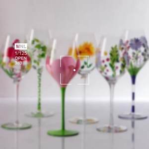 Copas de Vino y Jugo de Cristal Pintadas a Mano, Estilo Vintage, de Alta Calidad, para Uso Doméstico - Product Image 2