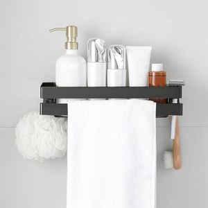 Étagère de salle de bain murale auto-adhésive en acier inoxydable améliorée de 33 cm, sans perçage, pour raclette de fenêtre - Product Image 2