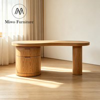 Bureau d'ordinateur en bois massif de style contemporain, secrétaire antique, table d'ordinateur pour patron, bureau d'étude pour enfants avec tiroirs