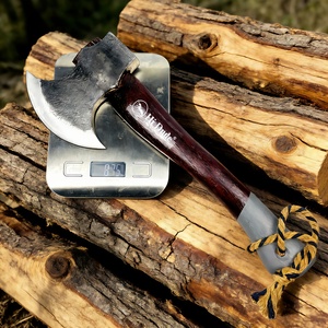 Hacha Vikinga Industrial Forjada a Mano, de Acero con Alto Contenido de Carbono, Hacha de Camping con Mango de Madera Sólida, Hacha Portátil de Supervivencia para Exteriores - Product Image 6
