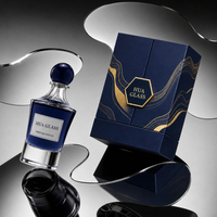 Flacon de parfum vide coloré, flacon en verre de luxe 30ml, 50ml et 100ml, flacon cylindrique avec bouchon à bille en plastique et étiquette, boîte personnalisée