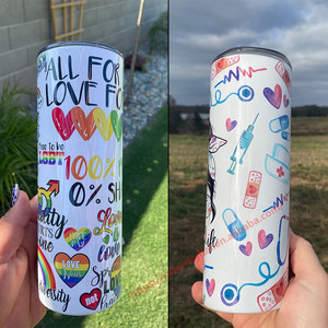 अमेरिका के गोदाम का स्टॉक 20 औंस 20 औंस स्किनी कप सीधे काले सफेद सबलिमिनेशन टंबलर के लिए तैयार - Product Image 5