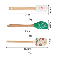 Spatule en silicone personnalisable style Noël, résistante à la chaleur, sans BPA, grande et flexible, pour glaçage de gâteaux, outil de pâtisserie