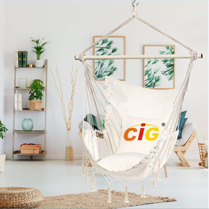 <span class=keywords><strong>Hamac</strong></span> de luxe à cordes en coton, balançoire d'extérieur avec bois et macramé, jardin-Patio, Bar d'intérieur, facile à transporter, - Product Image 5