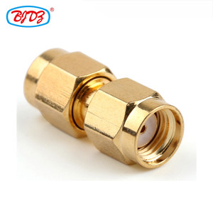 Adaptateur coaxial RF mâle-mâle RP-SMA <span class=keywords><strong>à</strong></span> polarité inversée en laiton et cuivre, conforme ROHS, en stock - Product Image 2