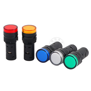 ไฟสัญญาณ LED AD16-16C 16 มม. 24V 220V 380V สีแดง สีเขียว สีเหลือง สีน้ำเงิน สำหรับกล่องกระจายสัญญาณ - Product Image 1
