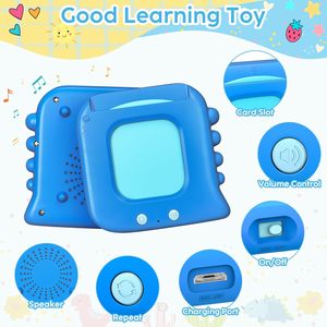 GY Rechargeable Talking Plastic Flash Cards Kids Toddler 112 Cards Montessori Autism Sensory Speech <strong>Therapy</strong> Educational Gifts - Product Image 4