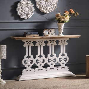 Bàn trang trí kiểu Pháp, bàn phụ cổ điển, đồ nội thất thủ công, bàn ăn gỗ nguyên khối dùng cho nhà ở hoặc khách sạn - Product Image 1